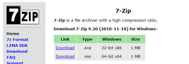 Instalační program 7-zip-32-bit-vs-64-bit