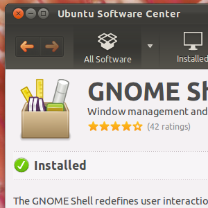 skořápka ubuntu gnome