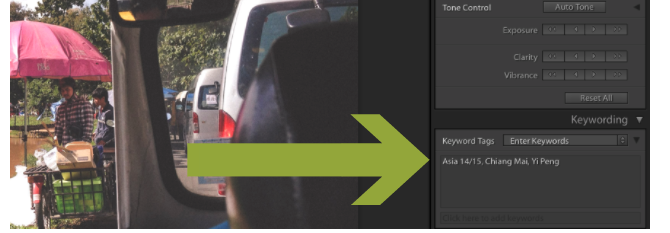 Klíčová slova v Lightroom