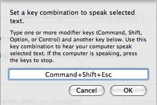 Jak používat hlasové příkazy v počítači Mac 06, mluví zvoleným textem