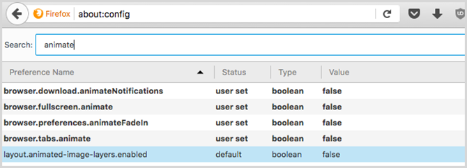 firefox o konfiguraci animace