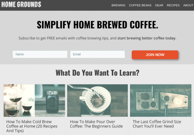 Home Grounds má jednoduché návody, jak doma vyrobit kávu na profesionální úrovni