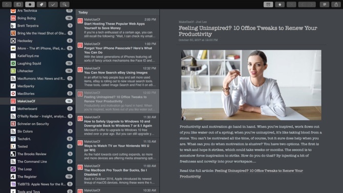 nejlepší aplikace feedly mac readkit