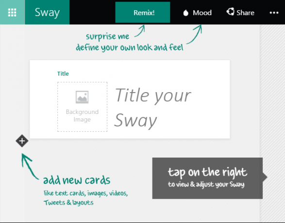 Náhled Microsoft Sway New Sway