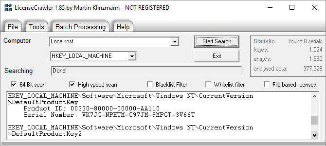 3 způsoby, jak obnovit sériová čísla v systému Windows LicenseCrawler 670x300