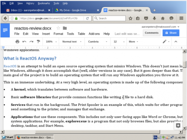 Reakce na recenze firefox googledoc