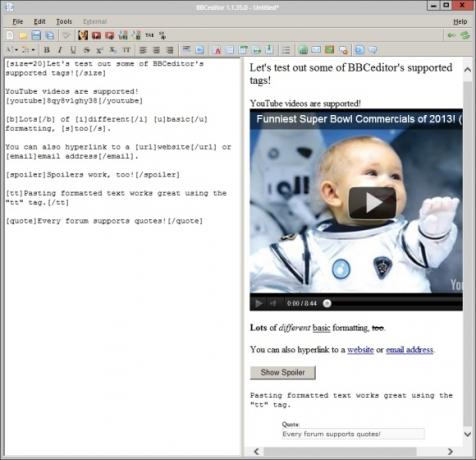 BBCeditor vám umožňuje připravovat a formátovat příspěvky ve fóru offline [Windows] bbce3