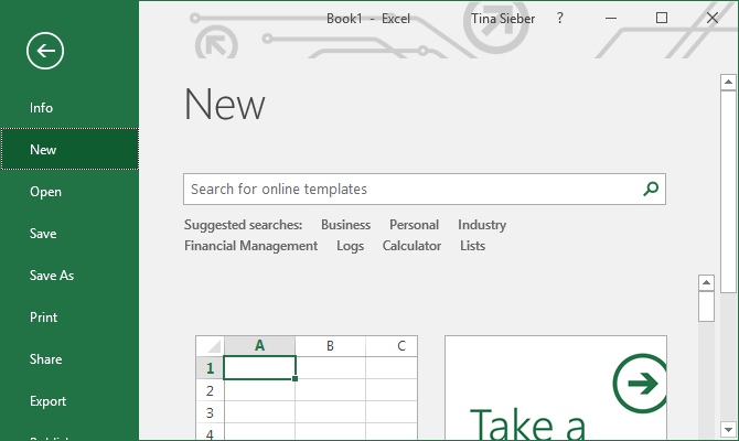 excel-template-selection