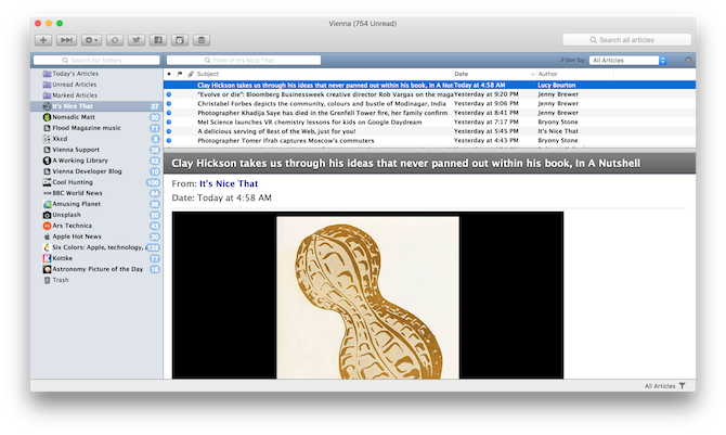 Mac RSS Reader Vienna