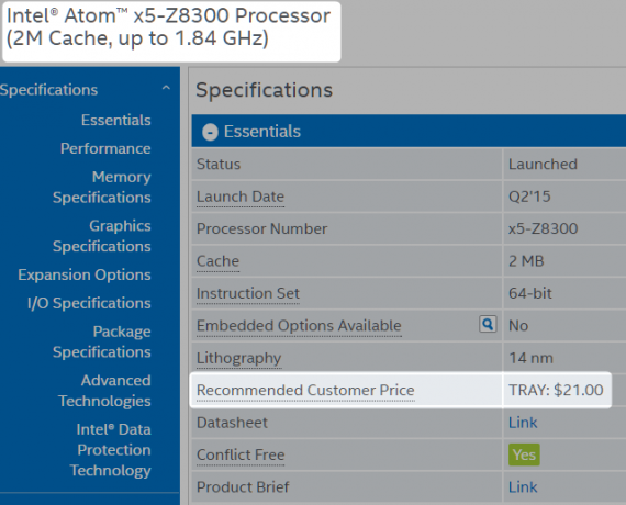 intel cherry stezka cena