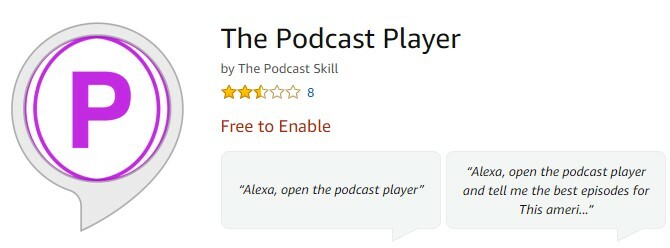 Podcast Player pro amazonské echo podcasty