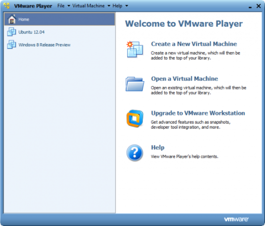 Přehrávač VMWare ve Windows