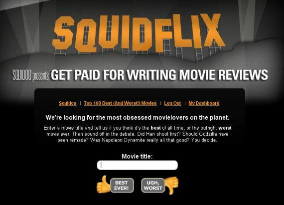 Jak napsat filmové recenze online a vydělávat peníze tím, že to dělá squidflix