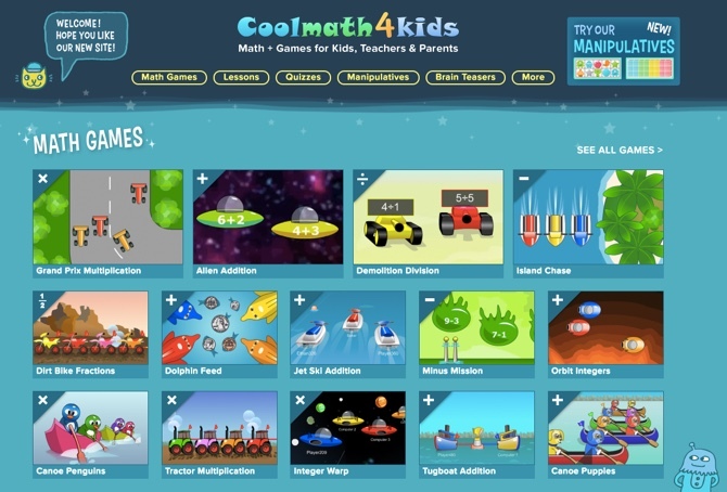 Vzdělávací hra pro děti - Coolmath4kids