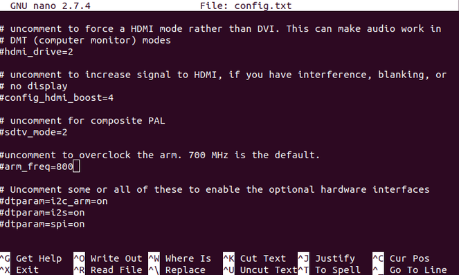 Upravte soubor config.txt na Raspberry Pi