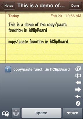 hclipboard - aplikace pro kopírování iphone pro kopírování