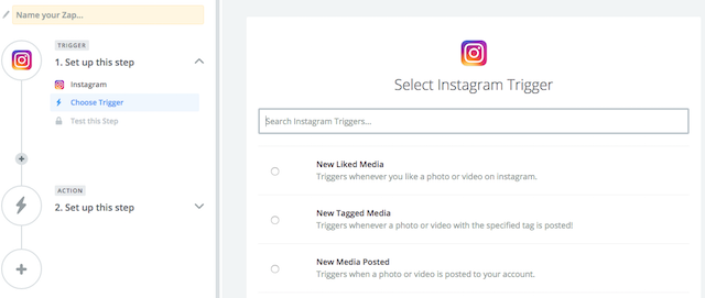 Instagram Download Likes Zvolte Trigger Step 1