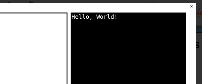 Výstup základního Hello World Script