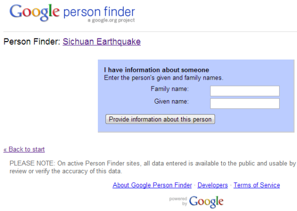 Jak používat Google Person Finder k nalezení blízkých po katastrofě googlepersonfinder5