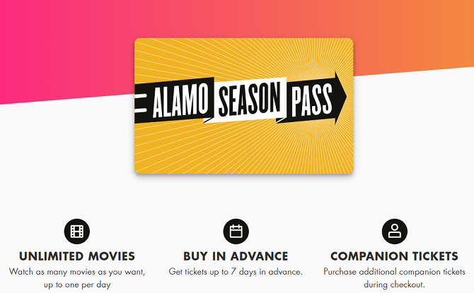 Alternativy MoviePass - Alamo Season Pass