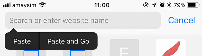 iOS Safari Paste and Go