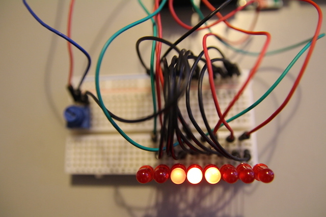 LED diody Arduino-Knight-Rider