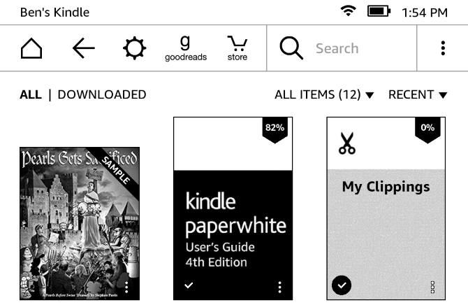 Jak nastavit a používat Kindle Paperwhite 12 Knihovna Paperwhite