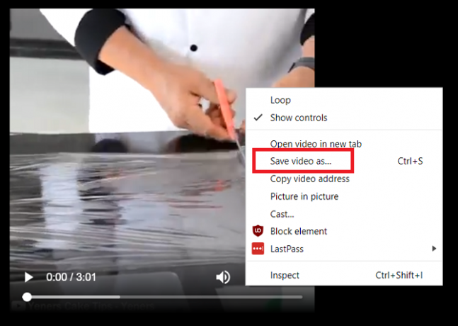 facebook uložit video jako menu