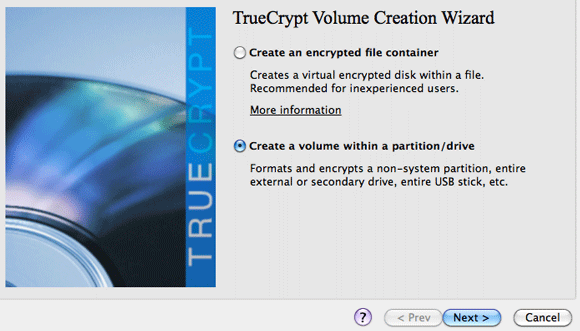 Jak vytvořit skutečně skrytý oddíl s TrueCrypt 7 2 v rámci oddílu