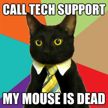 Business Cat Meme Tech Support