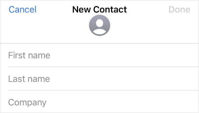 Nová kontaktní stránka na iPhone