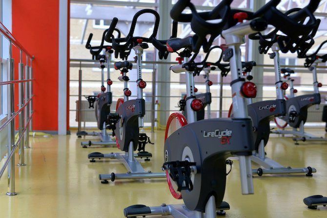 indoor cycling studio