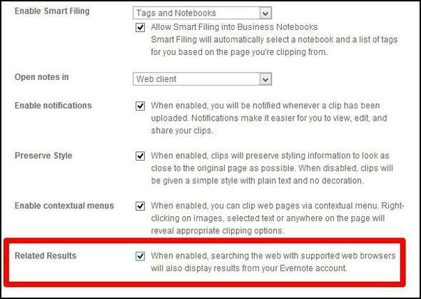 20 Funkce hledání Evernote, které byste měli používat při používání výsledků nástroje Evernote v nastavení webového zastřihovače