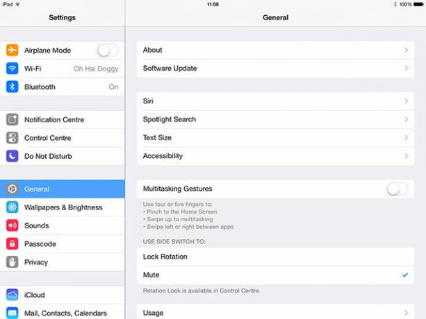 Možná budete chtít tato gesta pro výchozí nastavení iOS 7 změnit