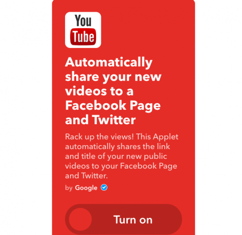 youtube ifttt sdílet na twitter a facebook