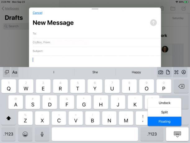 iPadOS Enable Floating Keyboard