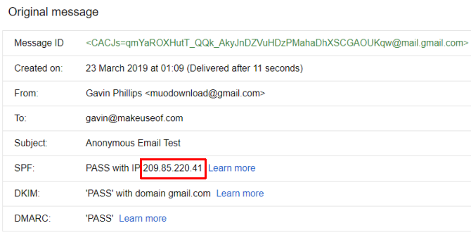 gmail trace ip address