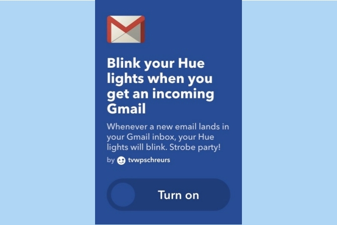 ifttt gmail bliká inteligentní světla