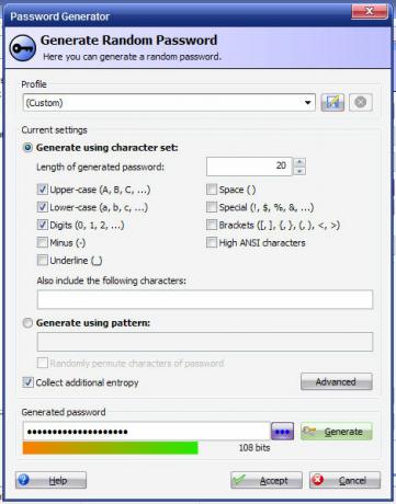 keepass generovat