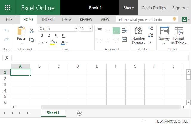 Excel online