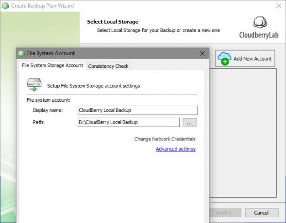 CloudBerry Backup chrání soubory ve Windows, Mac a Linux 05 CloudBerry Local Backup Destination