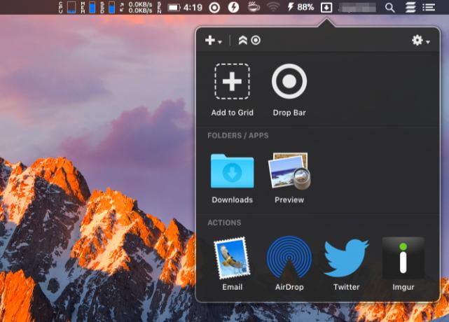 dropzone-Mac Menu Bar Apps