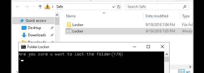 Jak heslem chránit složku v Windows Locker cmd prompt lock