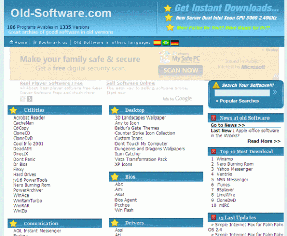 10 webů ke stažení starších verzí softwaru Old Software Site09