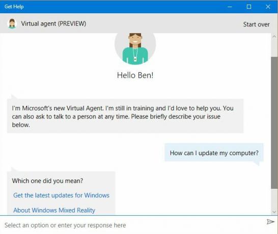 Získejte podporu prostřednictvím aplikace Get Help pro Windows 10