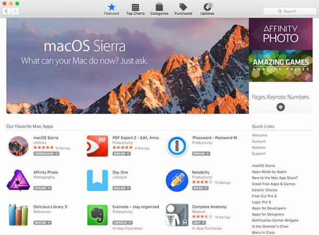 MacOS Sierra App Store