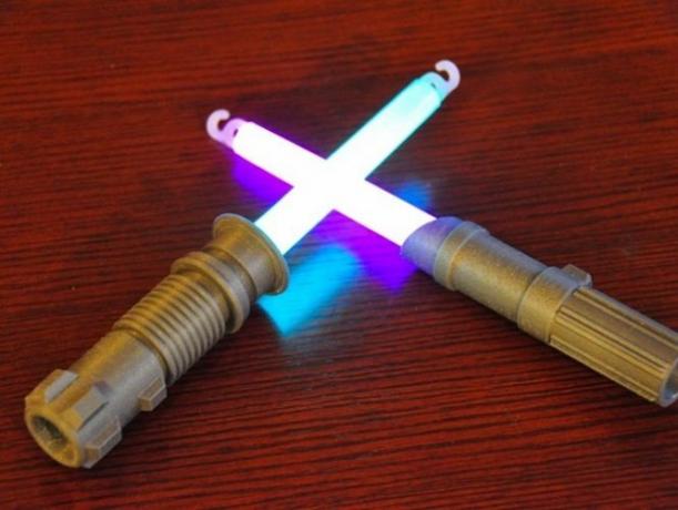 3D tisková hvězda války rekvizity glowstick lightsaber