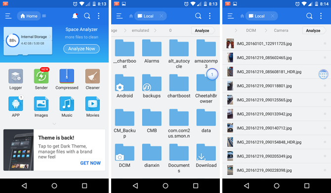 ES File Explorer: Je to nejlepší správce souborů pro Android? es rozhraní prohlížeče souborů