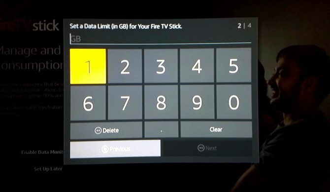 Nastavení Amazon Fire TV Stick: nastavte datový limit pro Fire TV Stick