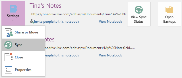 Poznámky k synchronizaci OneNote